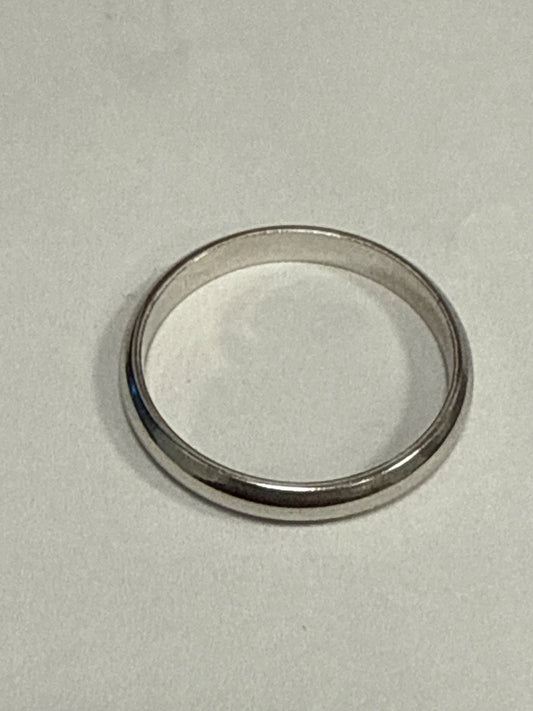 White Silver  Engagement Ring