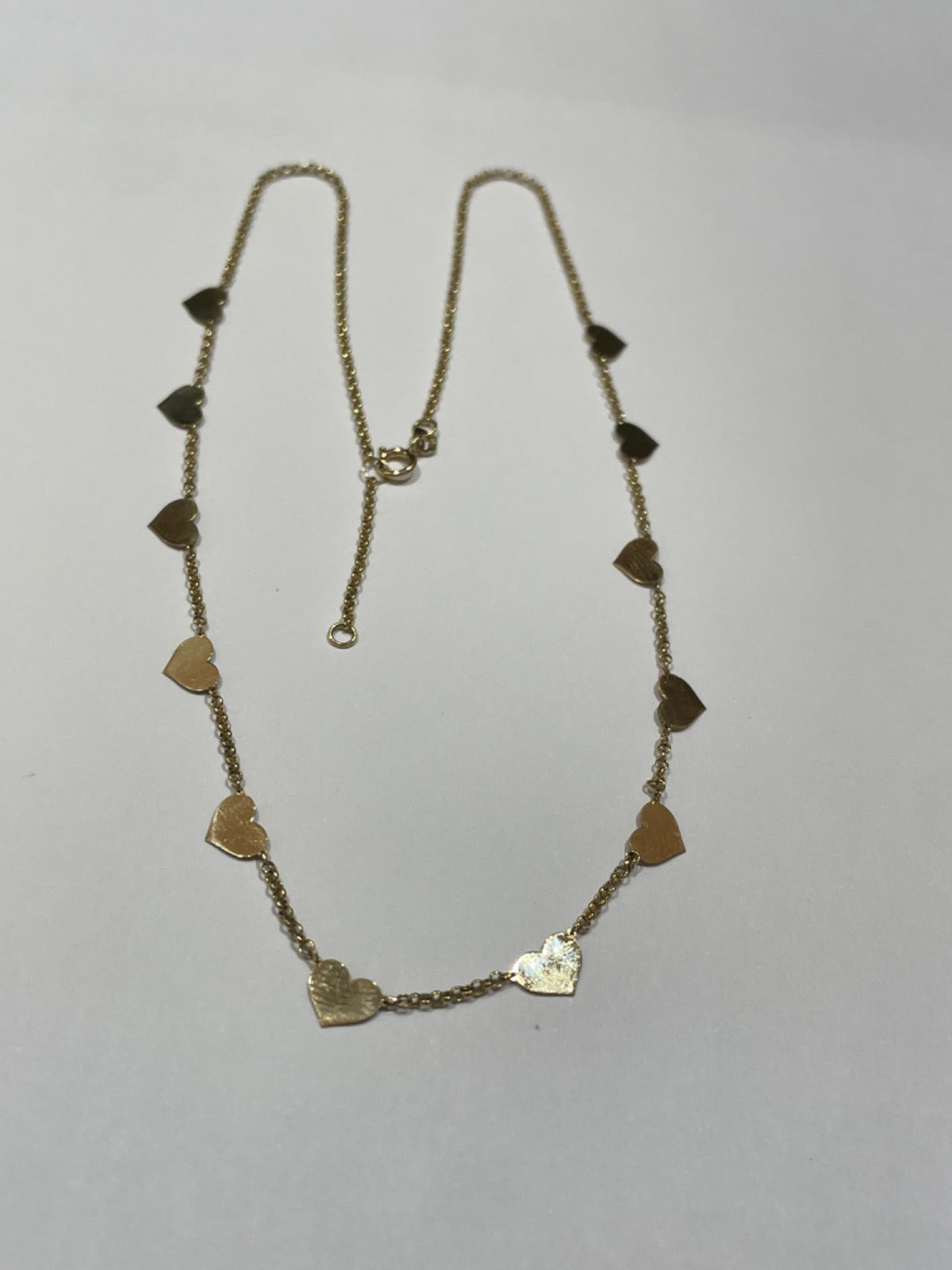 18K Yellow Gold  Charm Necklace Set