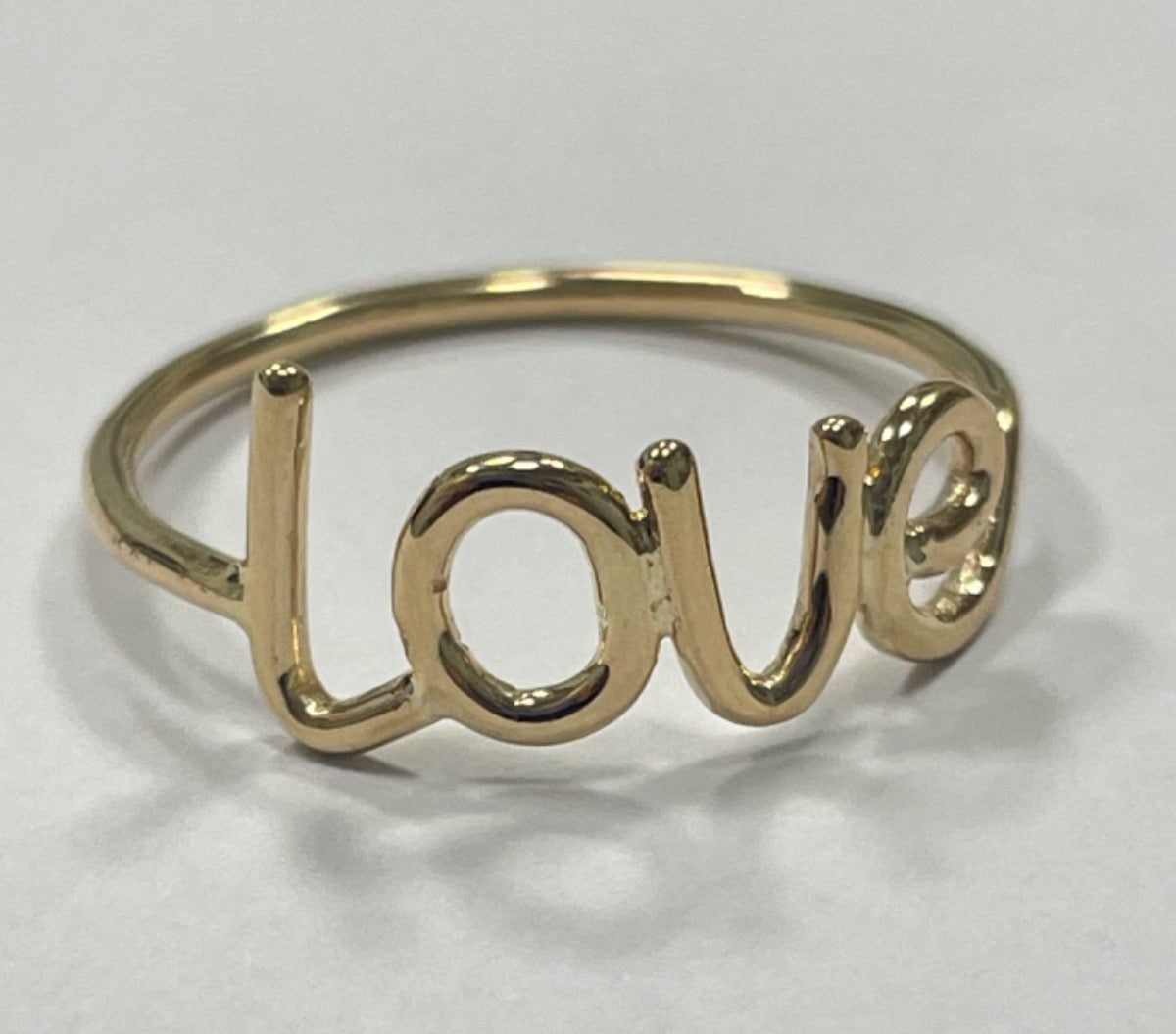 18K Yellow Gold Love  Ring