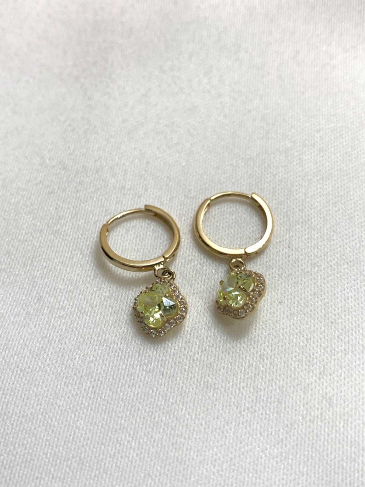 14K Yellow Gold  Earring with CZ