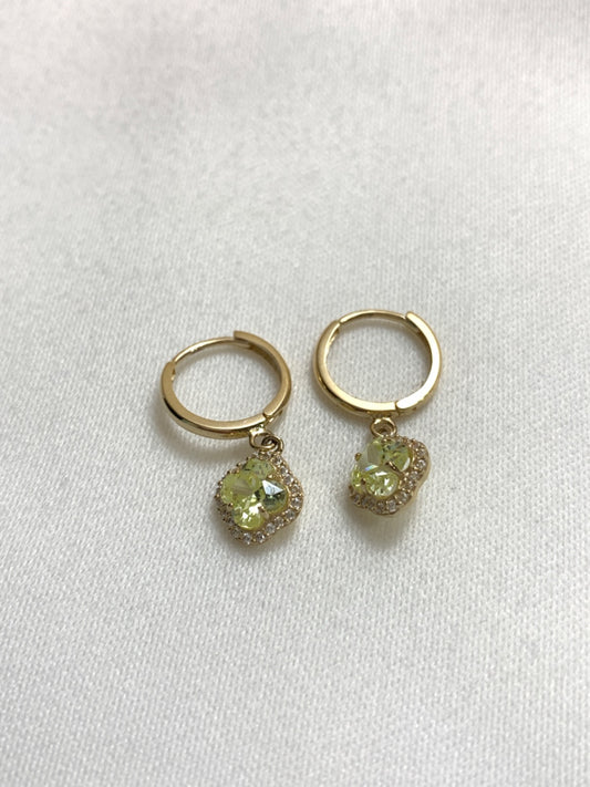 14K Yellow Gold  Earring with CZ