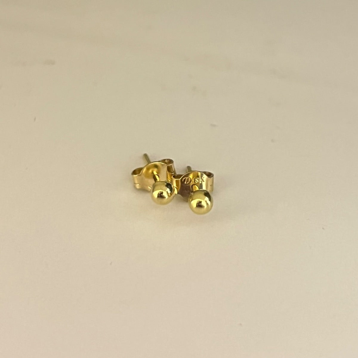 18K Yellow Gold 3mm Ball  Earring