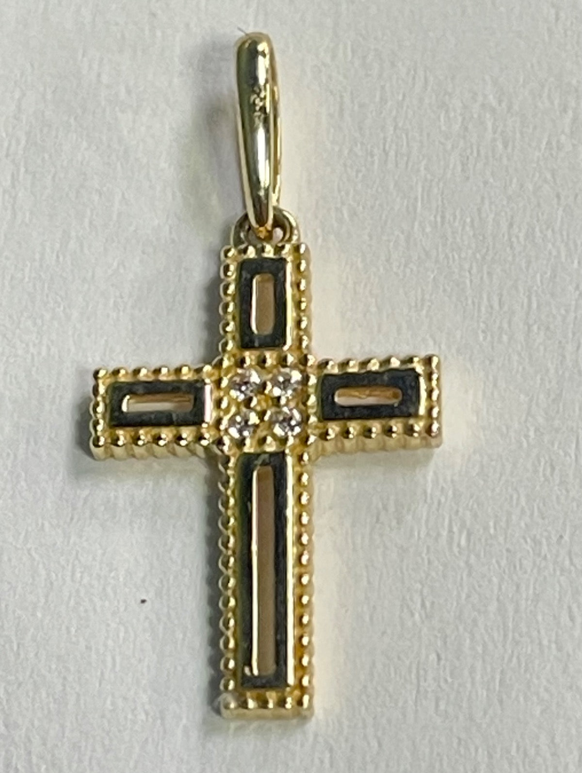 14K Yellow Gold Cross  Pendant