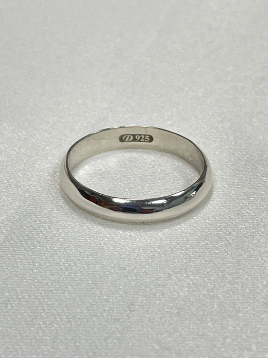 White Silver 4mm Wedding Band