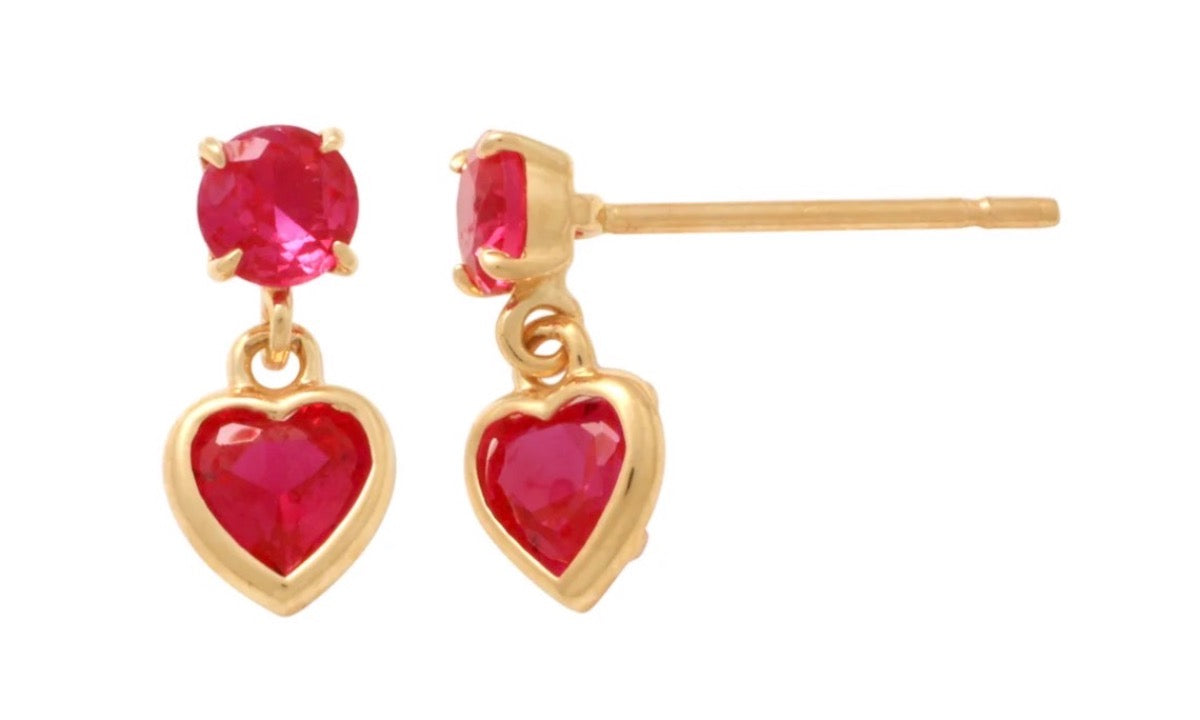 14K Yellow Gold  Earring with CZ