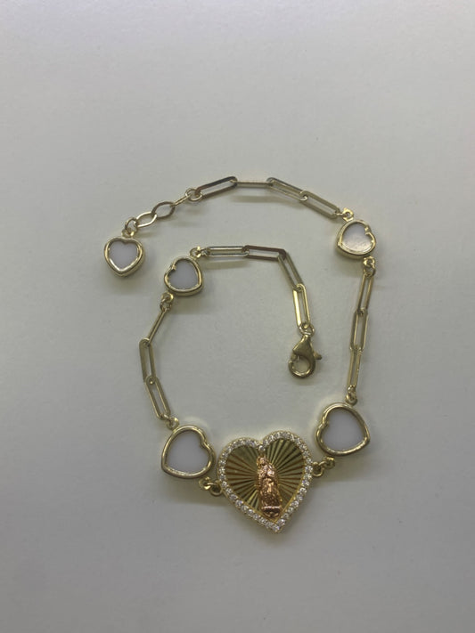 14K Two-Tone Gold Guadalupe  Bracelet