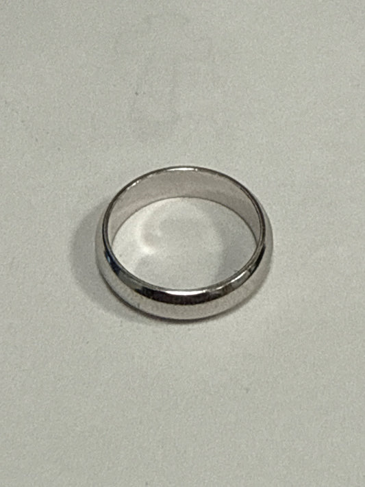 White Silver  Engagement Ring