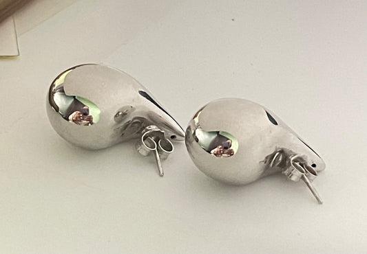 14K White Gold  Earring