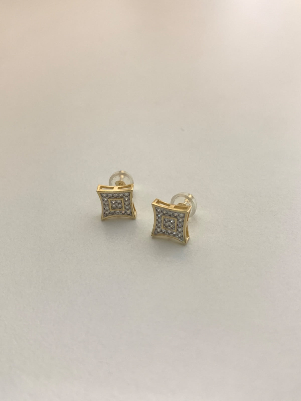 14K Yellow Gold  Earring with CZ