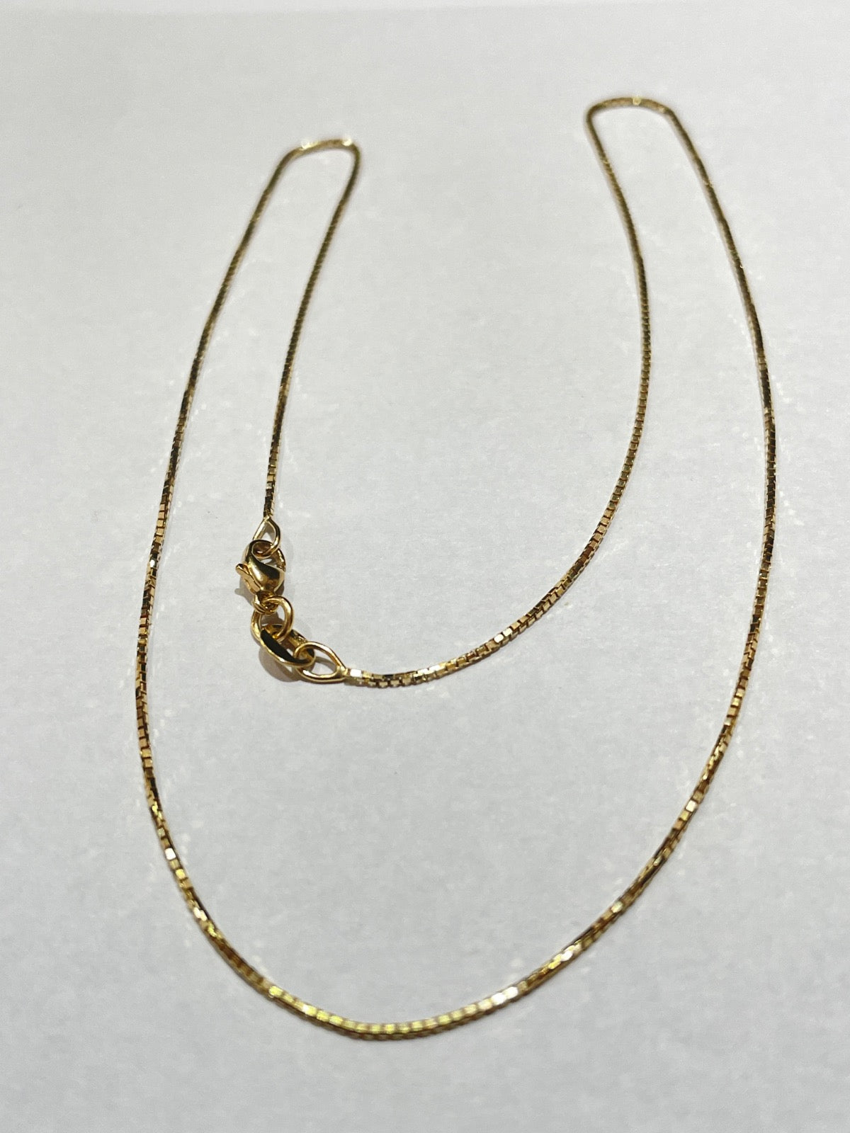 18K Yellow Gold Box Chain