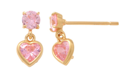 14K Yellow Gold  Earring with CZ