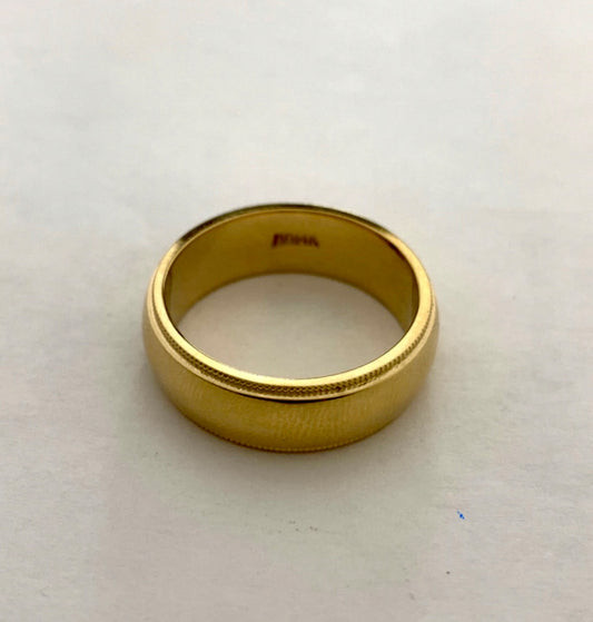 14K Yellow Gold  Wedding Band