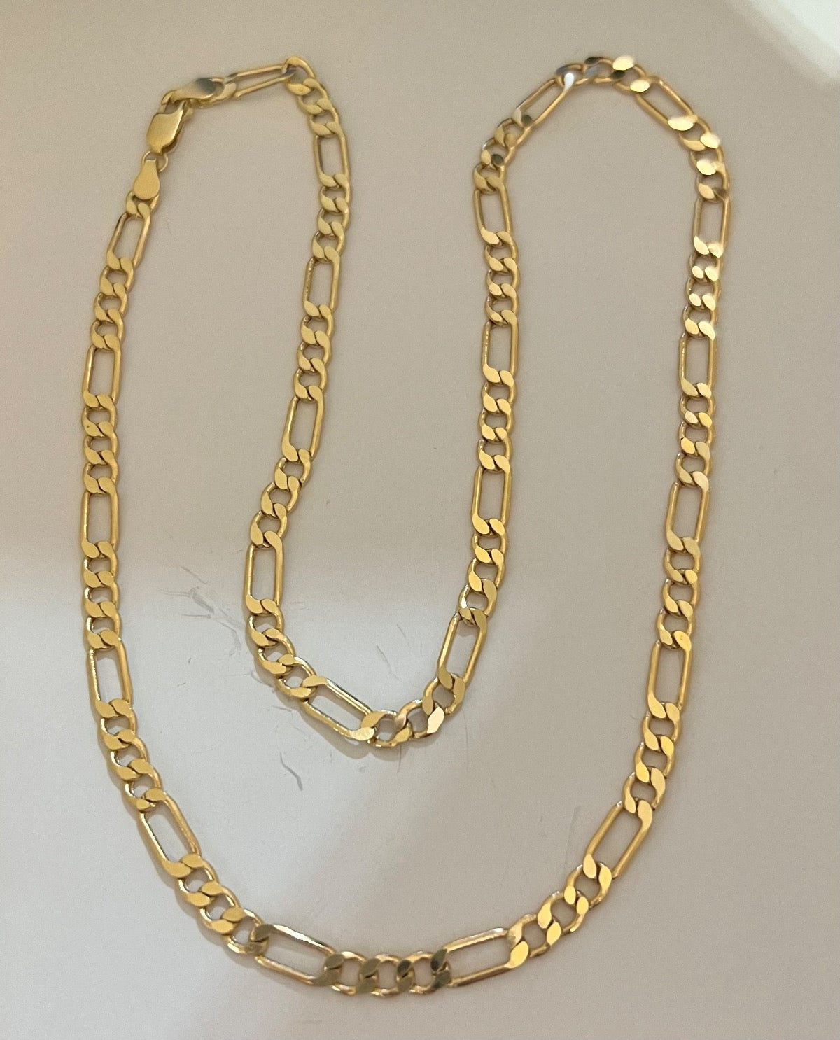 18K Yellow Gold Figaro  Chain