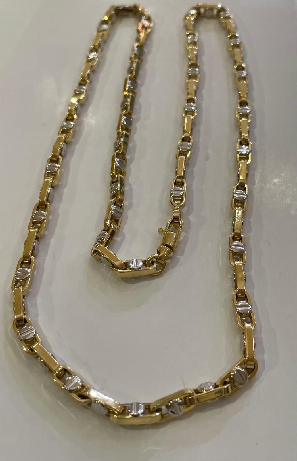 18K Two-Tone Gold  Chain