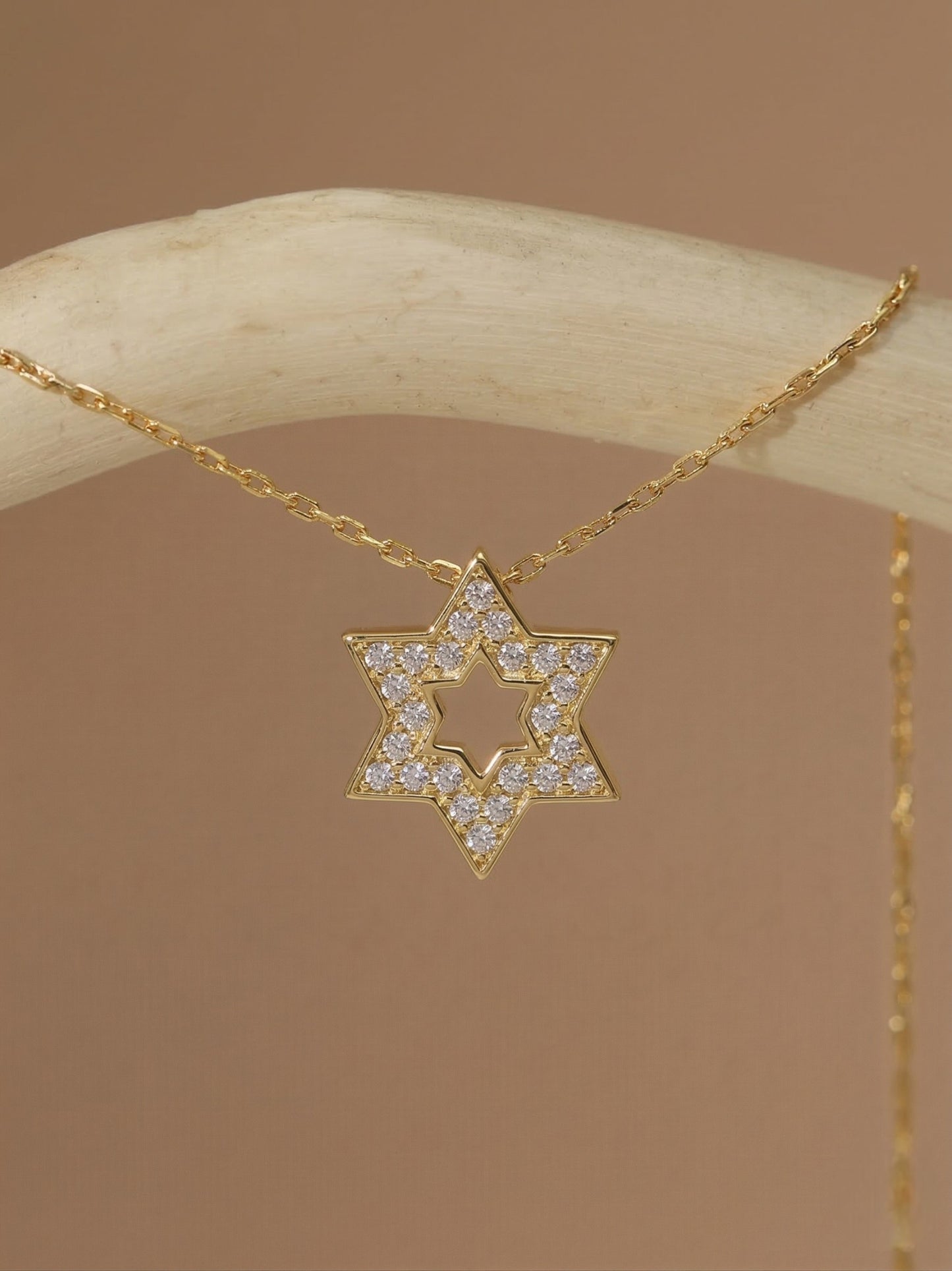 14K Yellow Gold  Charm Necklace Set with Diamond