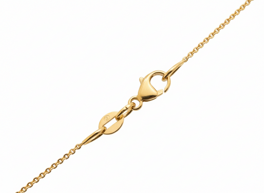 18K Yellow Gold Round Cable  Chain