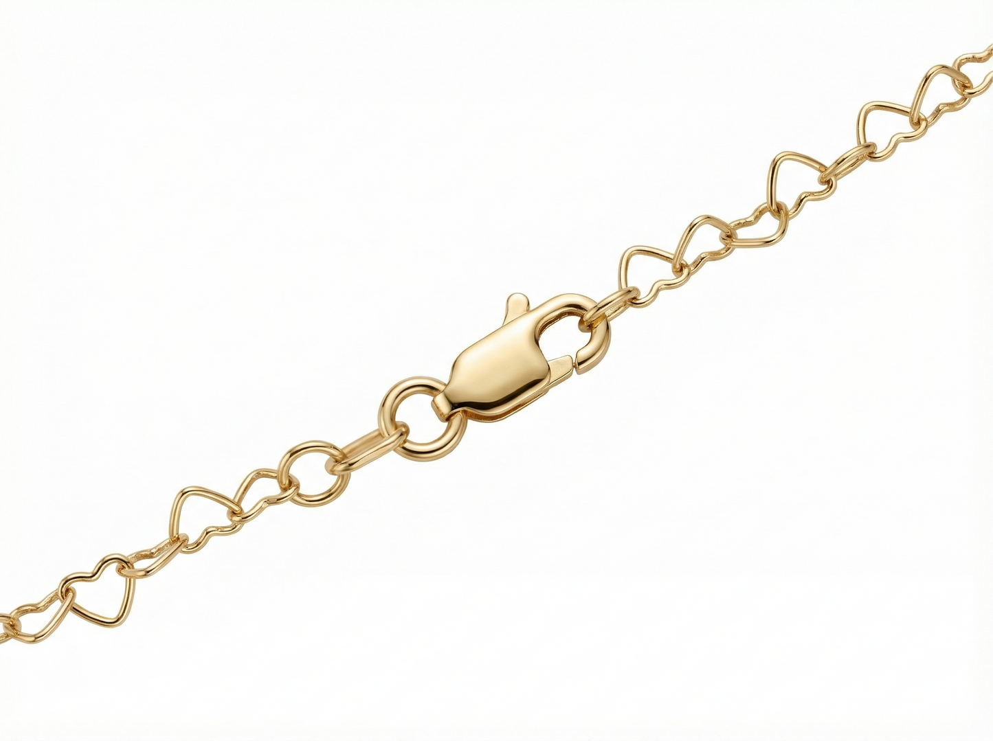 18K Yellow Gold Heart Chain