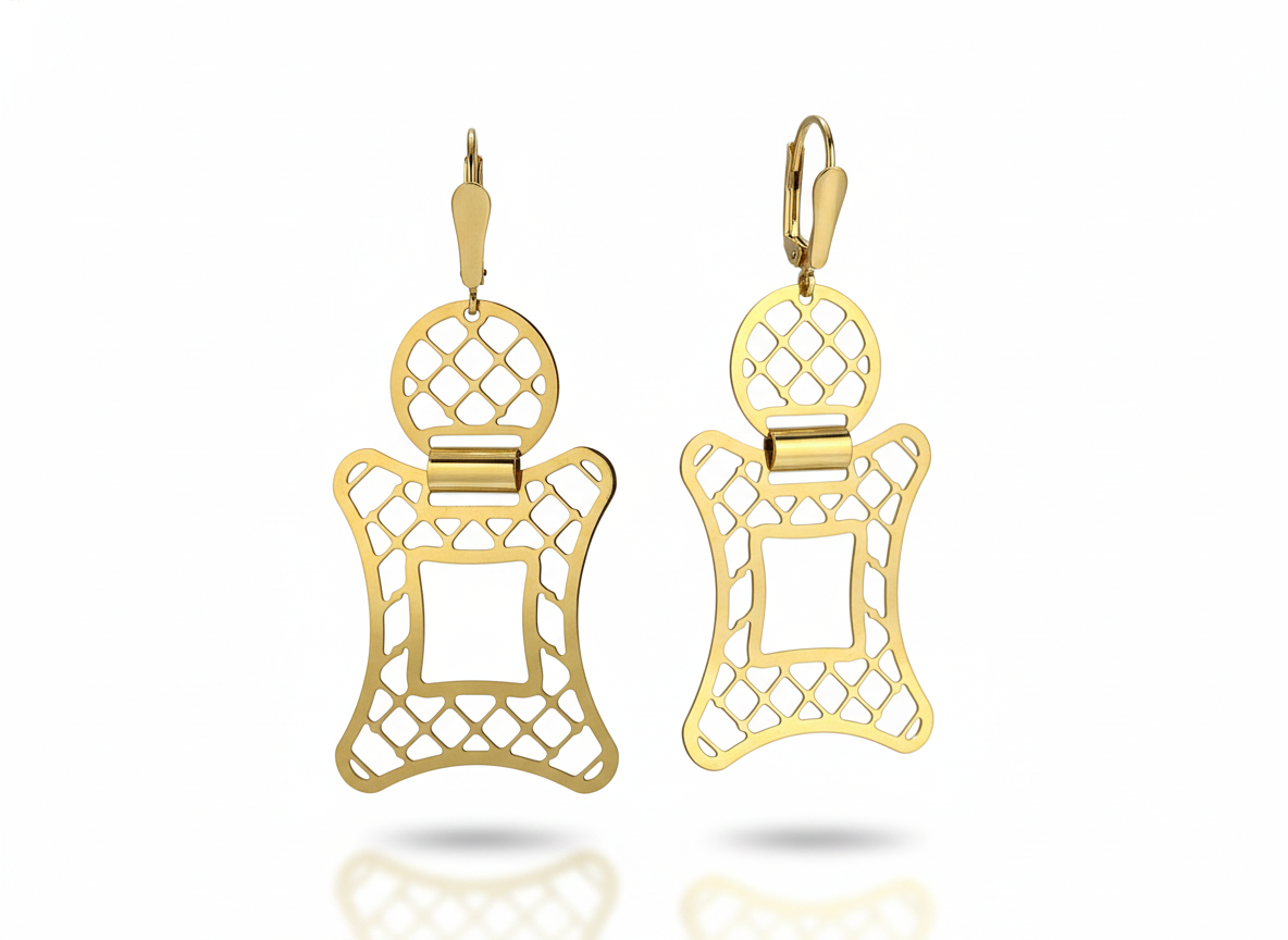 18K Yellow Gold  Earring