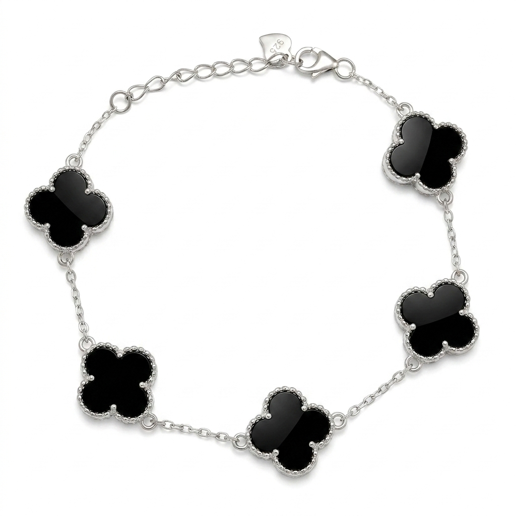 White Silver  Bracelet with CZ
