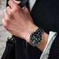 Seiko SRPD55 men's automatic watch with a black dial and stainless steel case and bracelet. — lifestyle