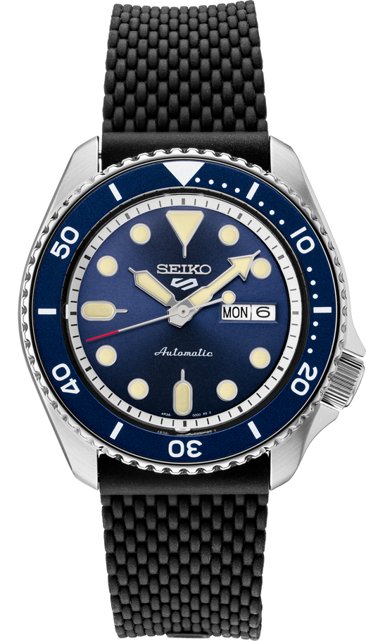 Seiko 5 Sports SRPD93 Men's Automatic Watch — 42.5mm Blue Dial