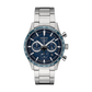 Seiko SSB445 chronograph watch with blue dial and stainless steel bracelet