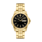 Seiko SUR358 men's watch with black dial and gold finish stainless steel case.