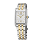 Seiko SWR093 women's watch with silver dial and two-tone stainless steel bracelet.
