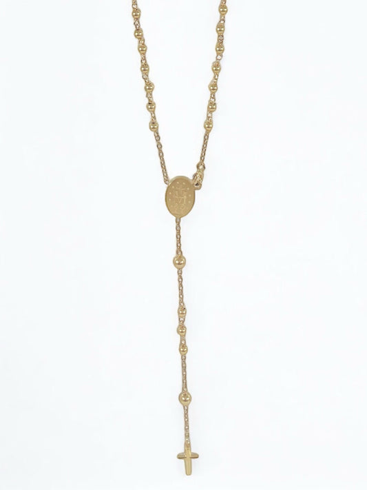 18K Yellow Gold Rosary  Chain
