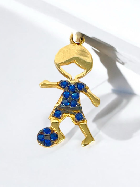 18K Yellow Gold  Pendant with CZ