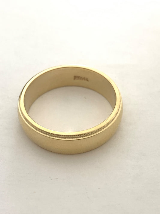 14K Yellow Gold  Wedding Band