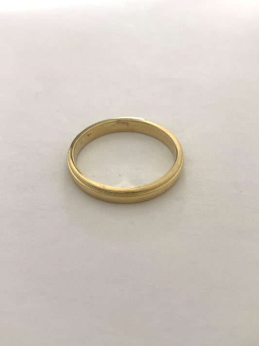 14K Yellow Gold  Wedding Band