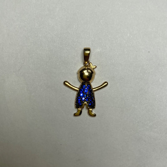 18K Yellow Gold  Charm with CZ