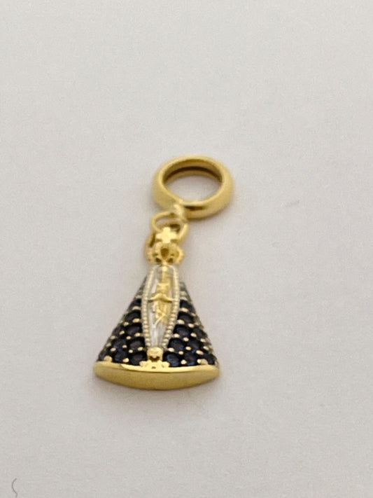 18K Yellow Gold Pandora  Pendant with CZ