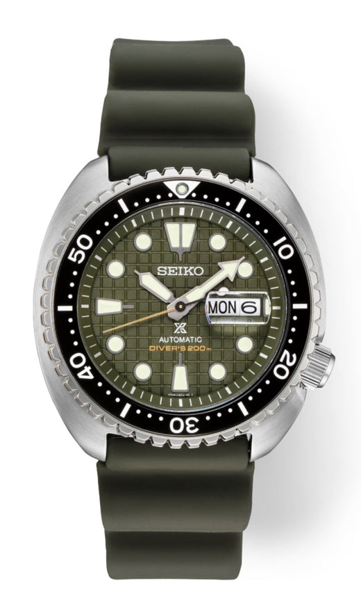 Seiko Prospex SRPE05 Men's Automatic Dive Watch — 45mm Green Dial