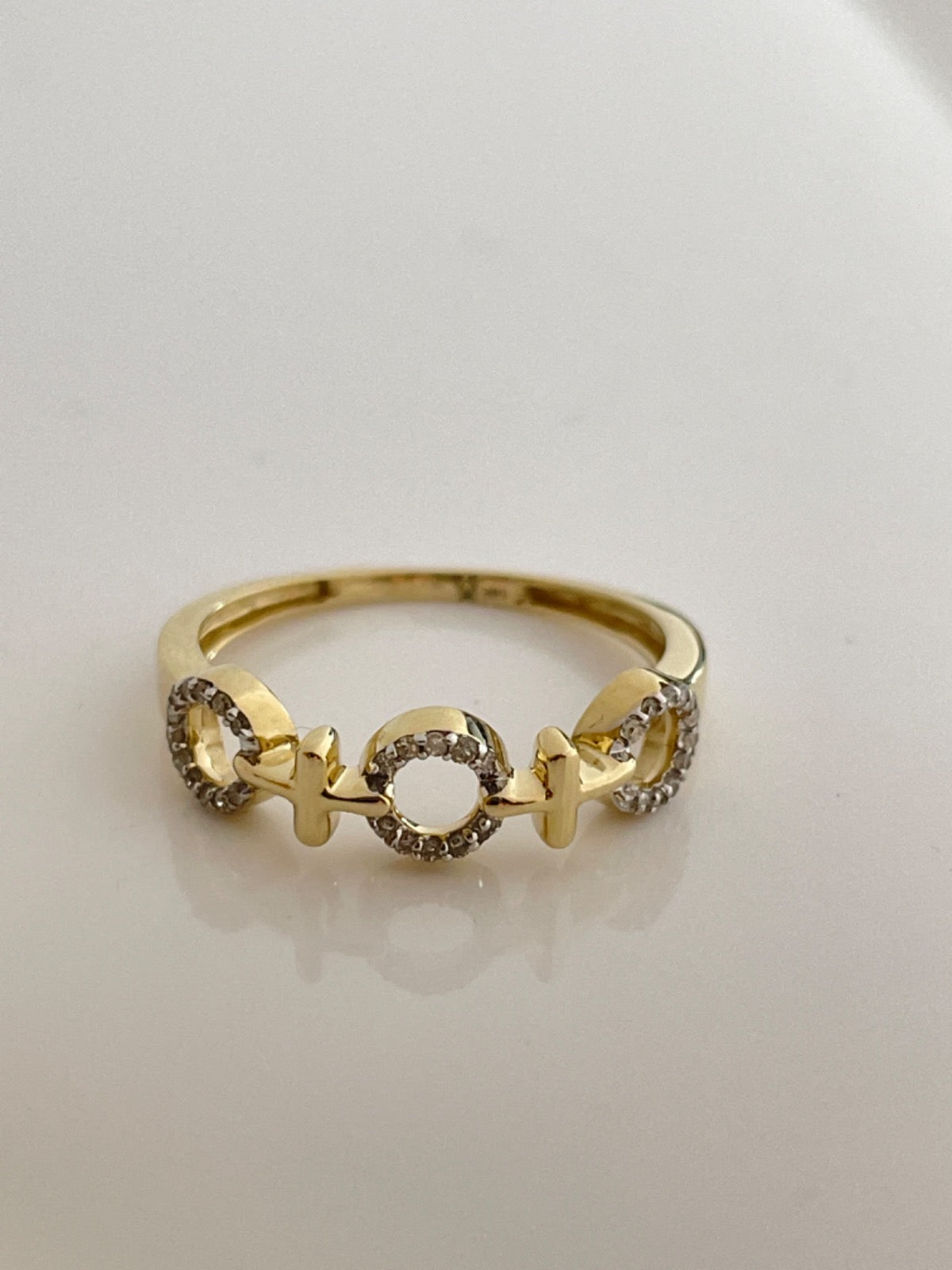 14K Yellow Gold  Ring with Diamond