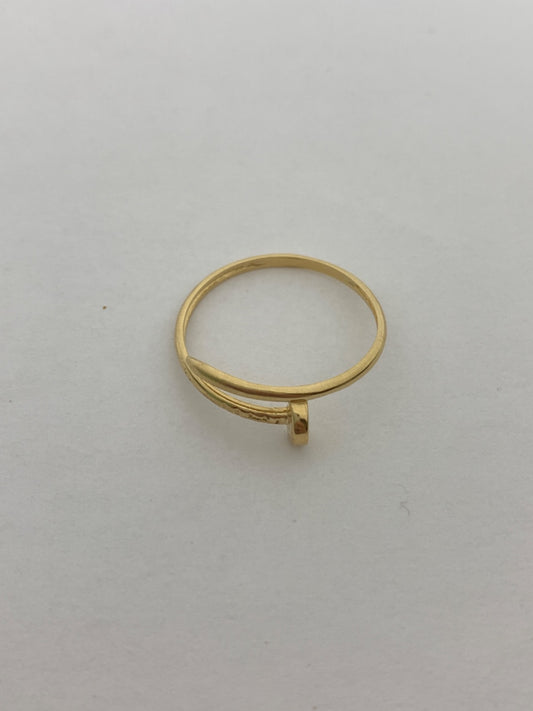 18K Yellow Gold Nail Ring