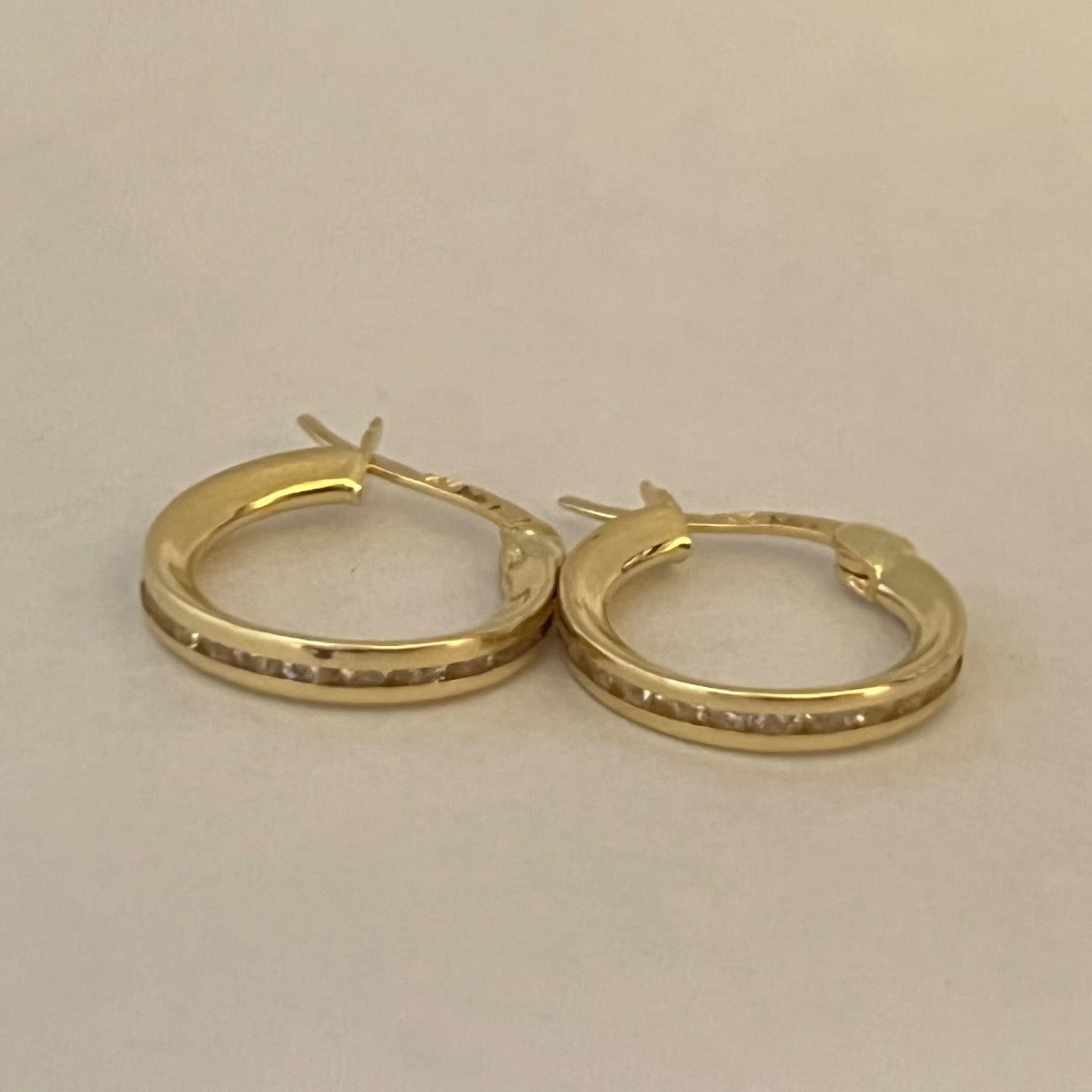 14K Yellow Gold  Earring with CZ