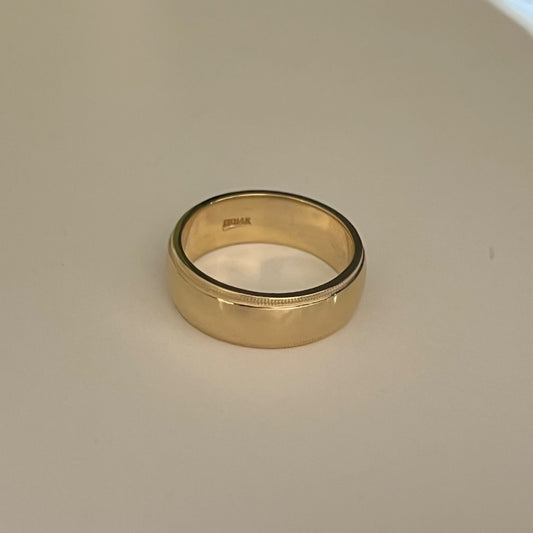 14K Yellow Gold  Wedding Band