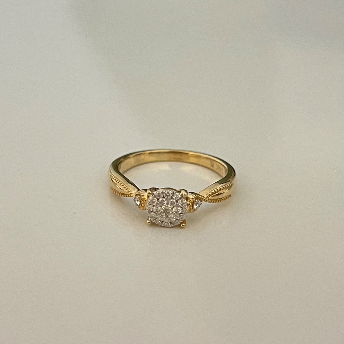 14K Yellow Gold  Engagement Ring with Diamond