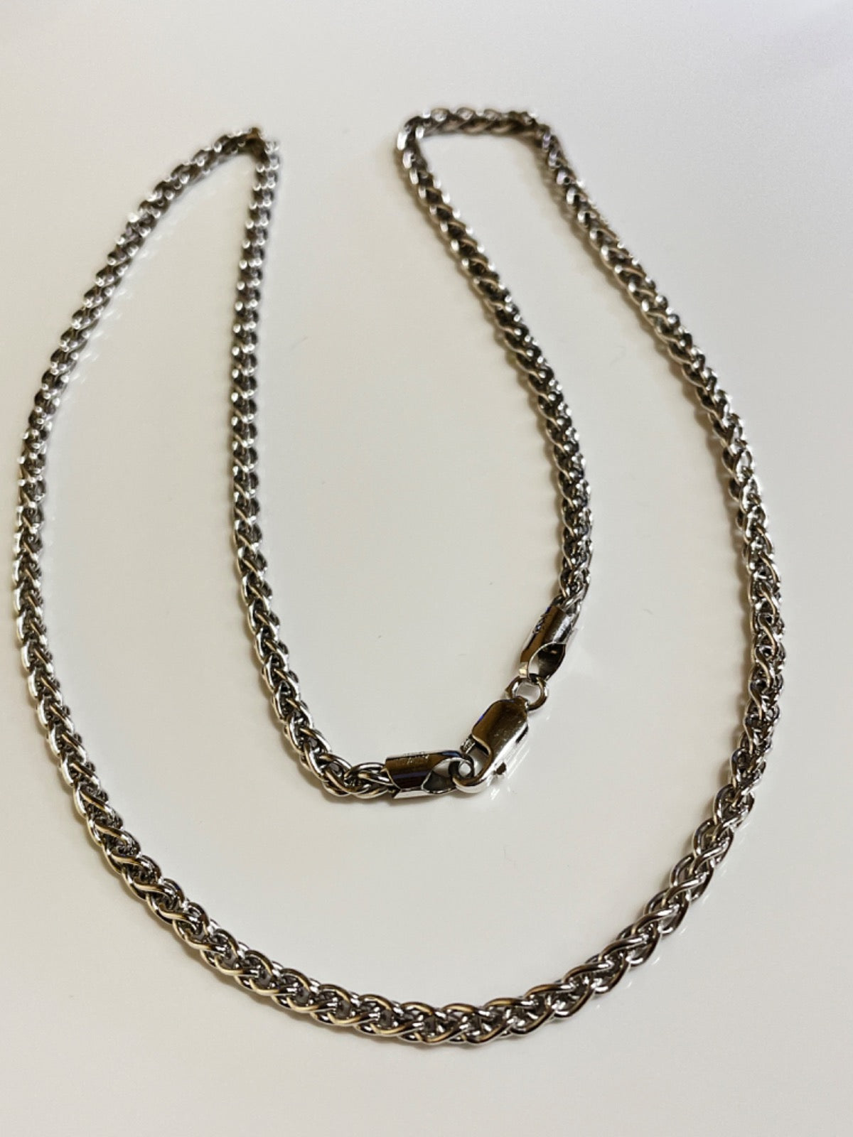 Silver Twisted Link Chain