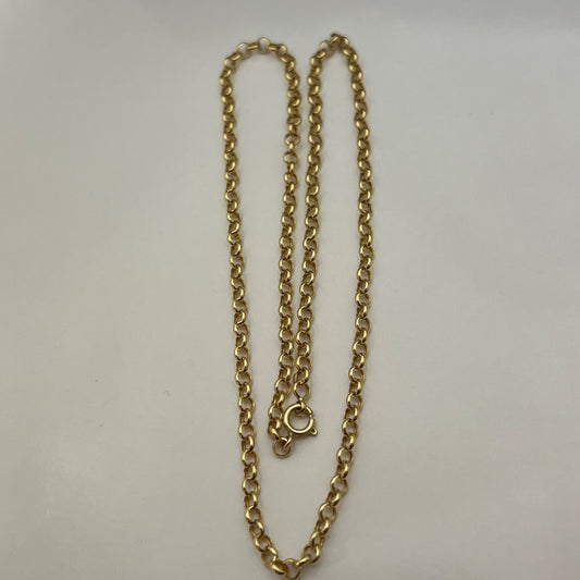 18K Yellow Gold Portuguese Link  Necklace