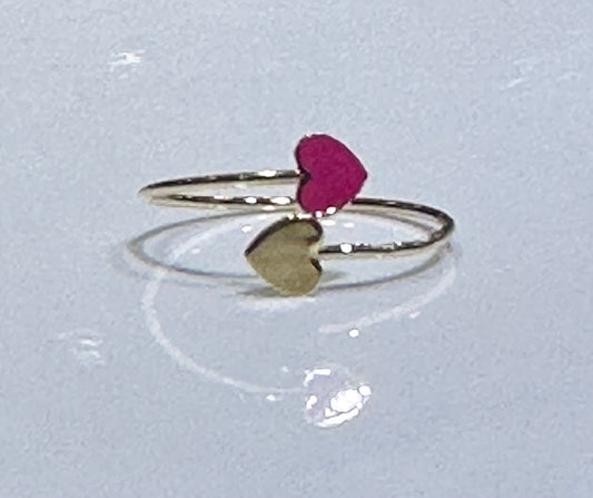 14K Yellow Gold Heart  Baby Ring