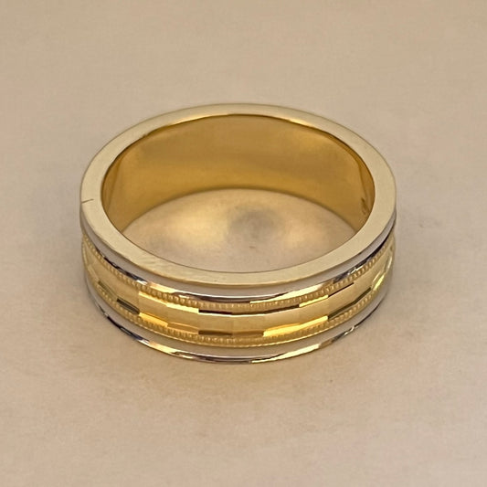 18K Two-Tone Gold  Wedding Band