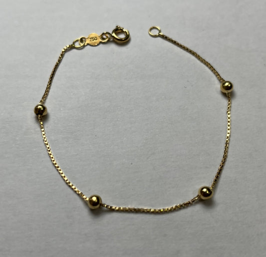 18K Yellow Gold  Baby Bracelet