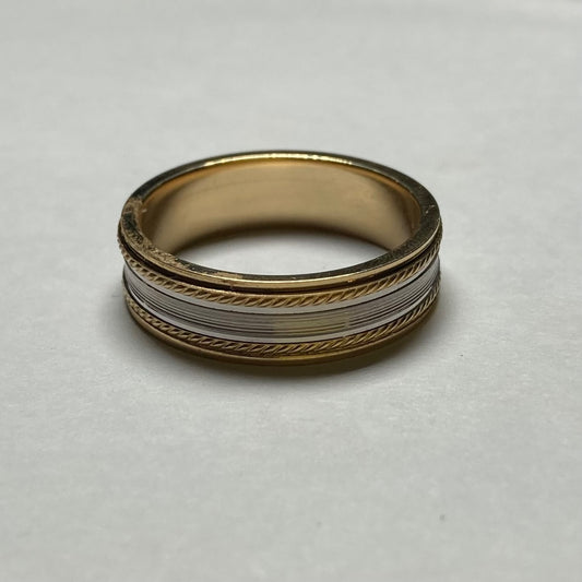 18K Two-Tone Gold  Wedding Band