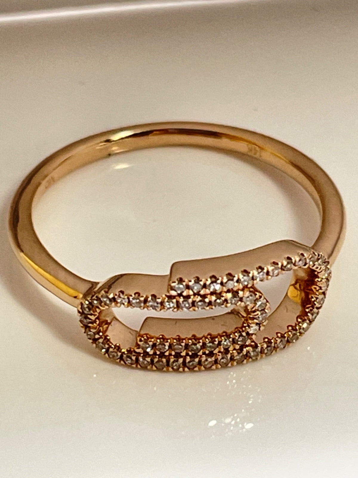 14K Rose Gold  Ring with Diamond