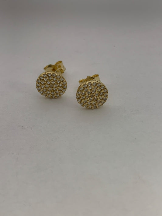 18K Yellow Gold  Earring with CZ