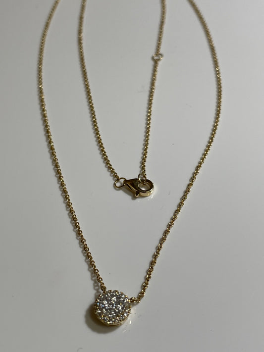 18K Yellow Gold  Necklace with Diamond