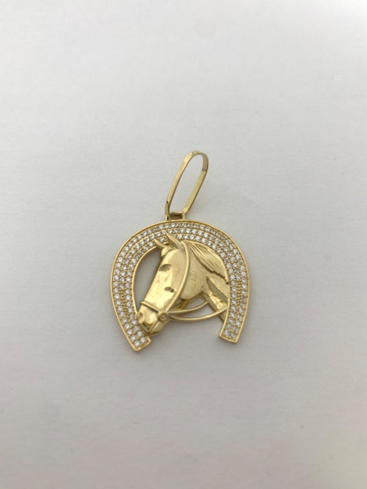 18K Yellow Gold  Pendant with CZ